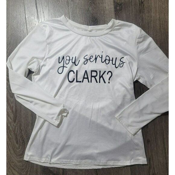 No brand / Not sure Tops - "You Serious Clark" Vacation Movie Long Sleeve Women's Shirt Size Medium
